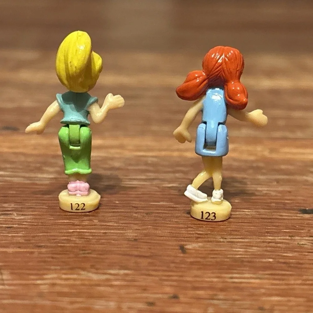 Vintage Polly Pocket Mini Lea Doll #122 & #123 Polly World Carousel Mattel 2002